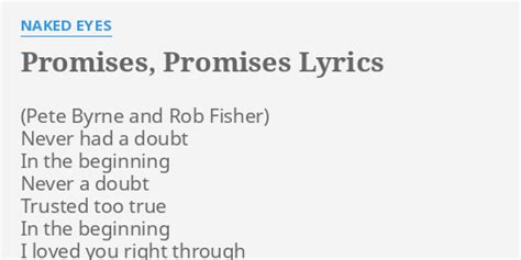 promises promises lyrics|Naked Eyes – Promises, Promises Lyrics